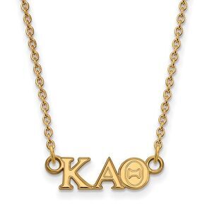 14K Plated Silver Kappa Alpha Theta XS (Tiny) Greek Letters Necklace